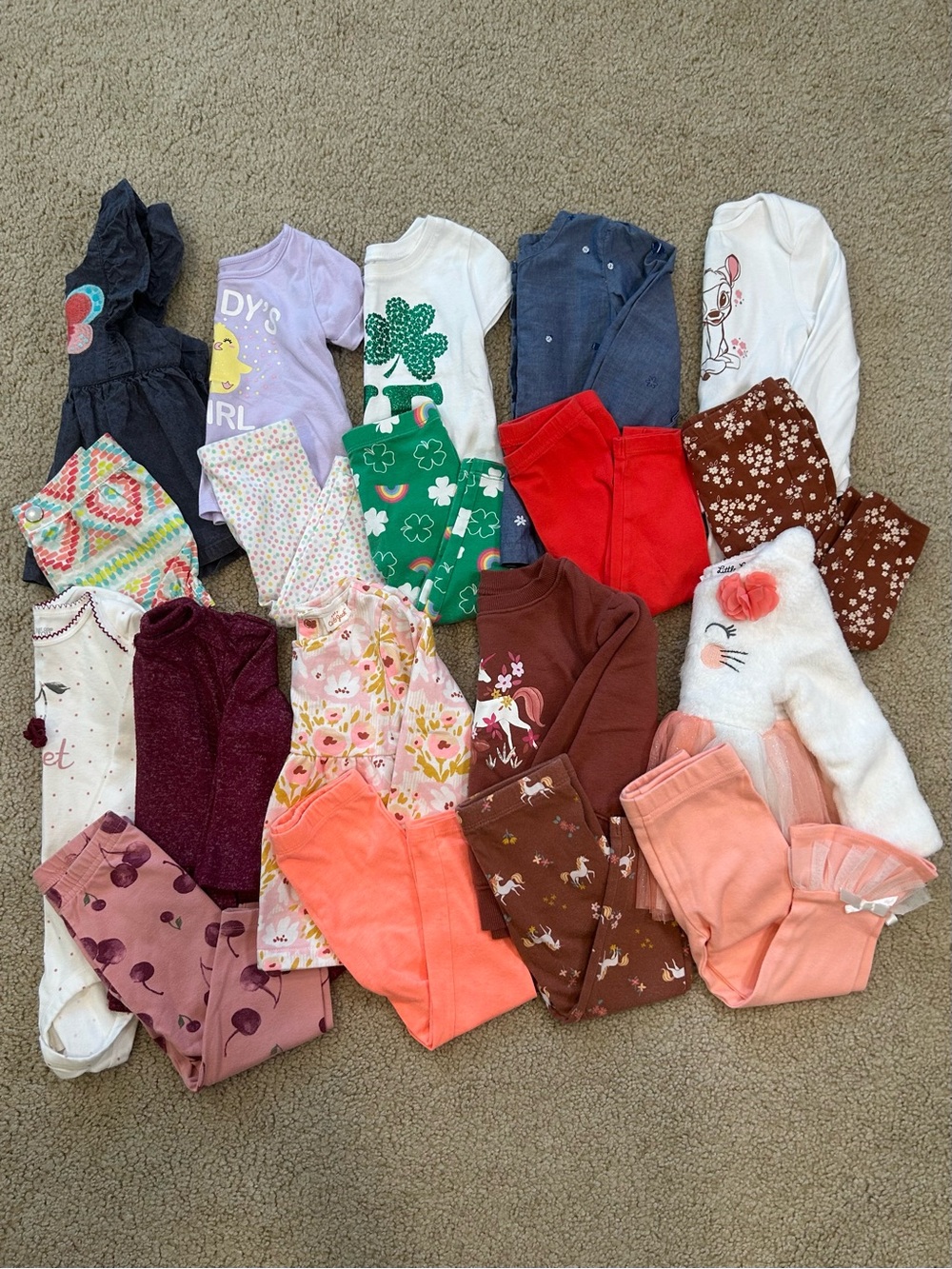 Baby Girl Matching Outfits Bundle Size 12-18 Months